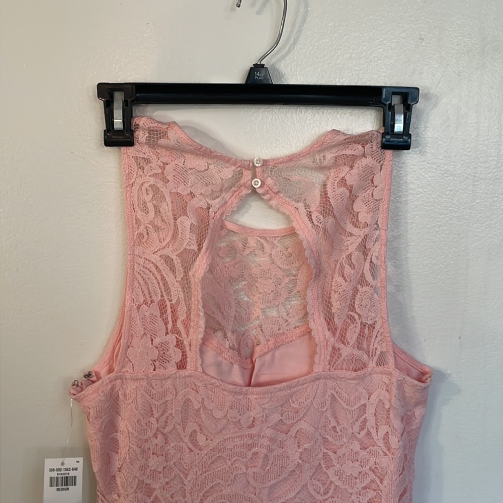 coral pink a-line dress - Picture 4 of 5